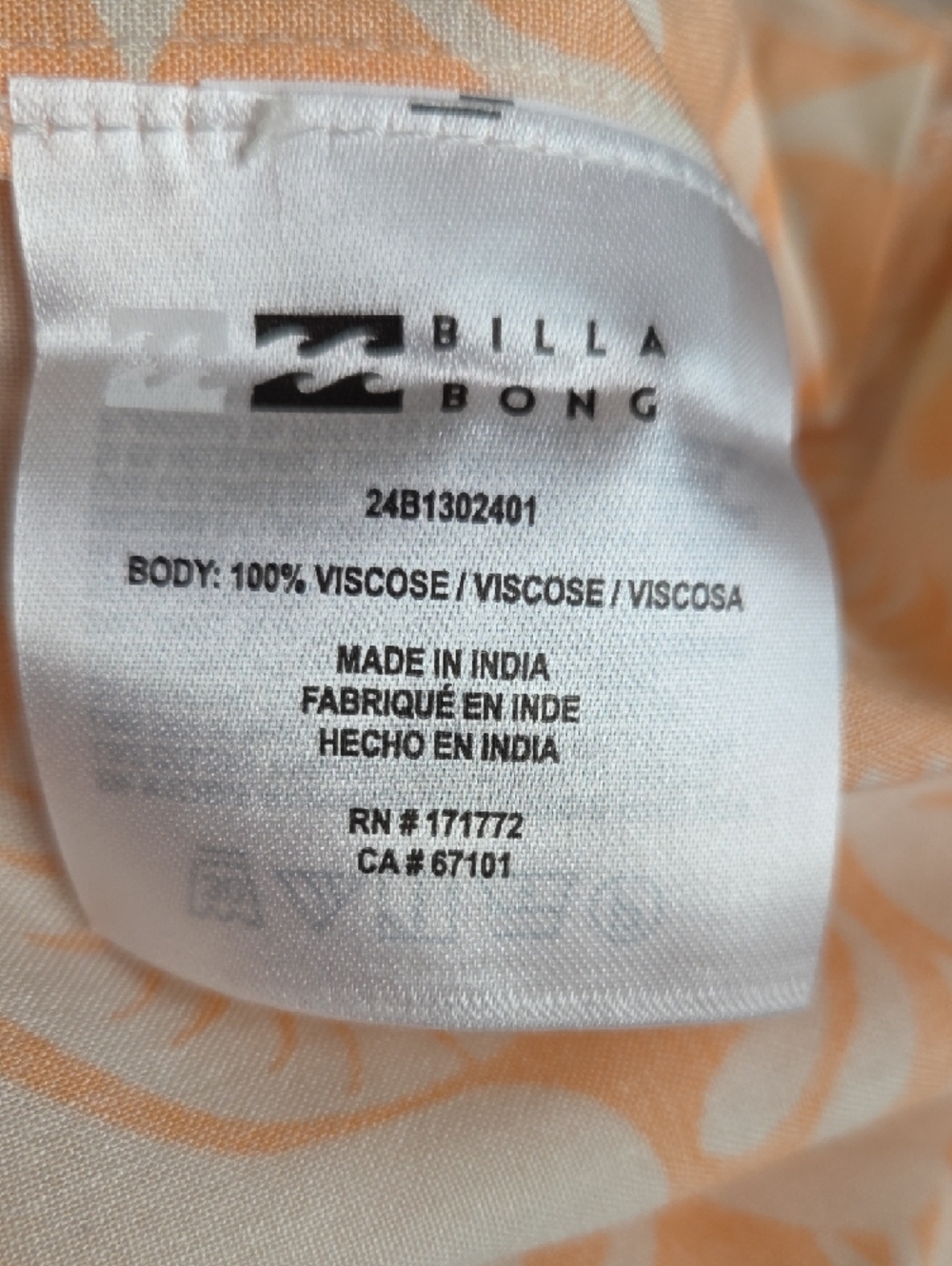 Billabong Golden Hour Peach Floral Maxi Dress - Picture 5 of 6